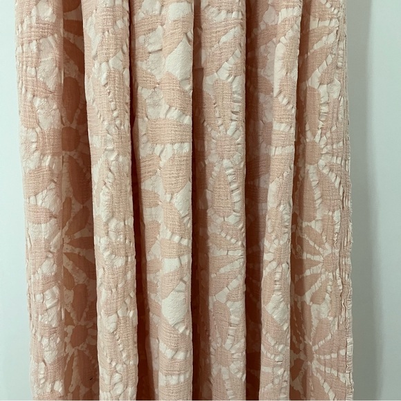 Simply Shabby Chic 68” Pink Curtain Panel 0176 floral textured 100% cotton - Picture 3 of 10